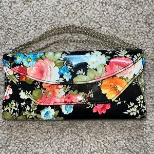 Madden Girl Bag Floral Purse Dual compartment Gold Chain